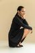 Чорна трикотажна сукня коротка, Чорний, XXL-3XL, 50-52